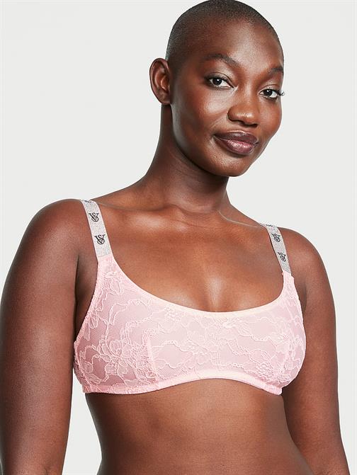 Işıltılı Askılı Dantelli Scoop Bralet