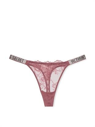 Işıltılı Askılı Gül Dantelli Külot