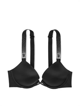 Işıltılı Askılı Push-Up Sütyen