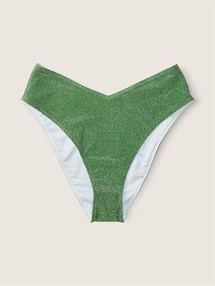 Işıltılı Yüksek Bel Cheeky Bikini Altı