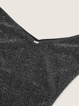 Işıltılı Yüksek Bel Cheeky Bikini Altı