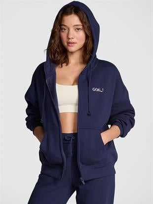Ivy Fermuarlı Polar Kapüşonlu Üst