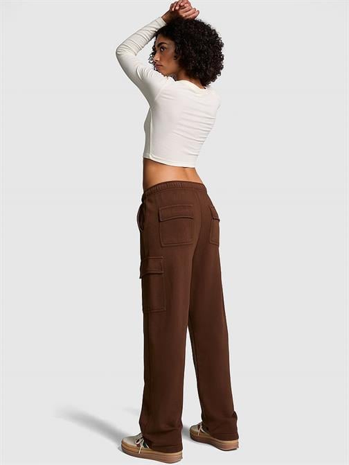 Ivy Fleece Düz Paça Kargo Eşofman Altı