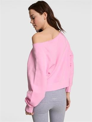 Ivy Fleece Off-The-Shoulder Sweatshirt