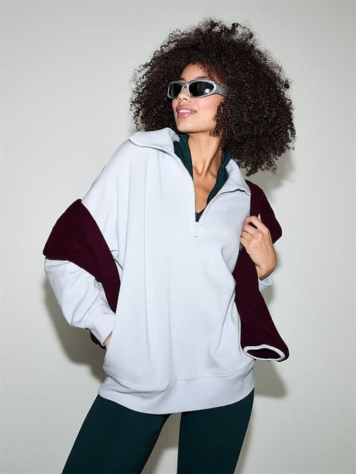 Ivy Polar Yarım Fermuarlı Sweatshirt