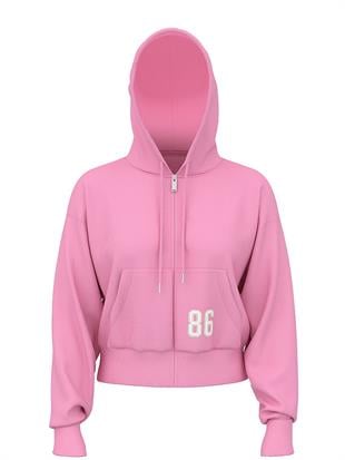 Ivy Terry Dar Kesim Fermuarlı Sweatshirt
