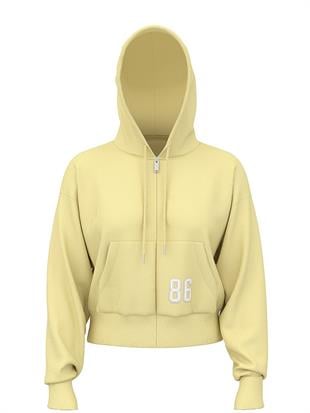 Ivy Terry Dar Kesim Fermuarlı Sweatshirt