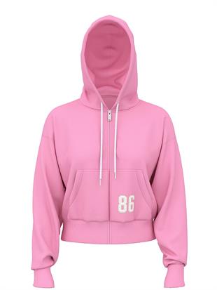 Ivy Terry Dar Kesim Fermuarlı Sweatshirt