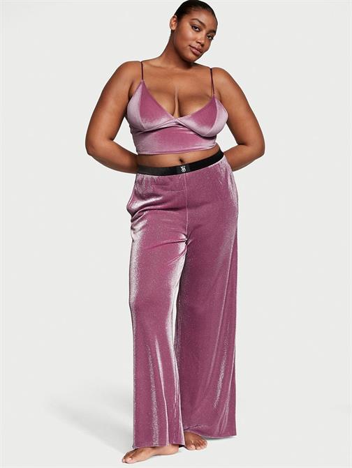 Kadife Atlet & Işıltılı Triko Pijama Takımı