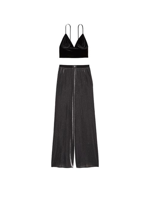 Kadife Atlet & Işıltılı Triko Pijama Takımı