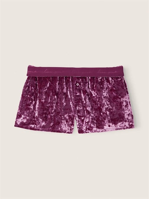 Kadife Boxer Şort Pijama