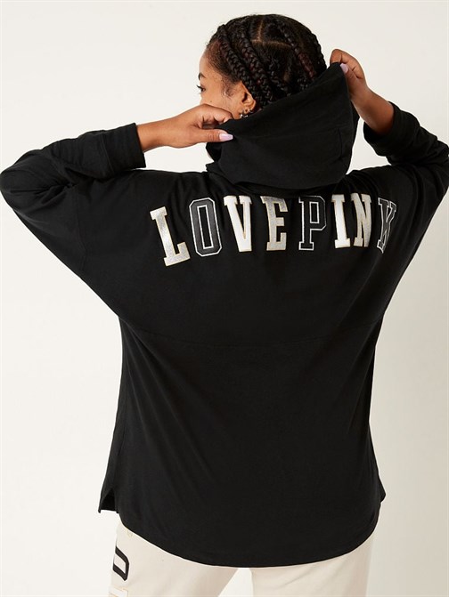 Kapüşonlu Pamuk Oversize T-shirt
