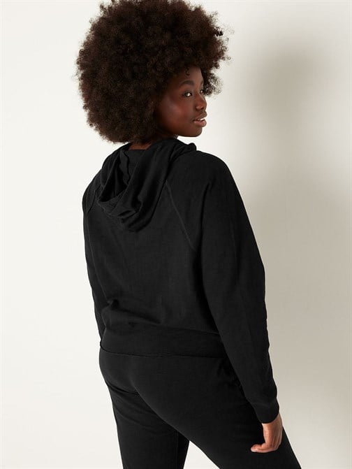 KIRÇILLI FERMUARLI KAPÜŞONLU SWEATSHIRT
