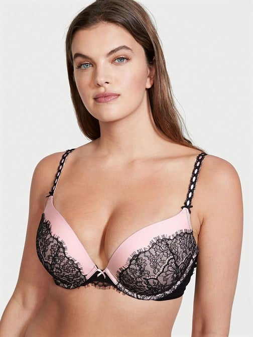 Kurdele Detaylı Push-Up Sütyen