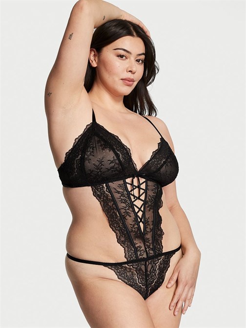 La Fleur Dantelli Ağsız Bağcıklı Teddy