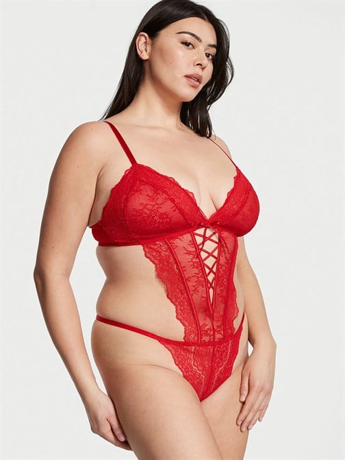 La Fleur Dantelli Ağsız Bağcıklı Teddy