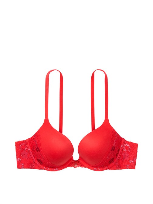 Lace Detail Shimmer Push-up  Bra