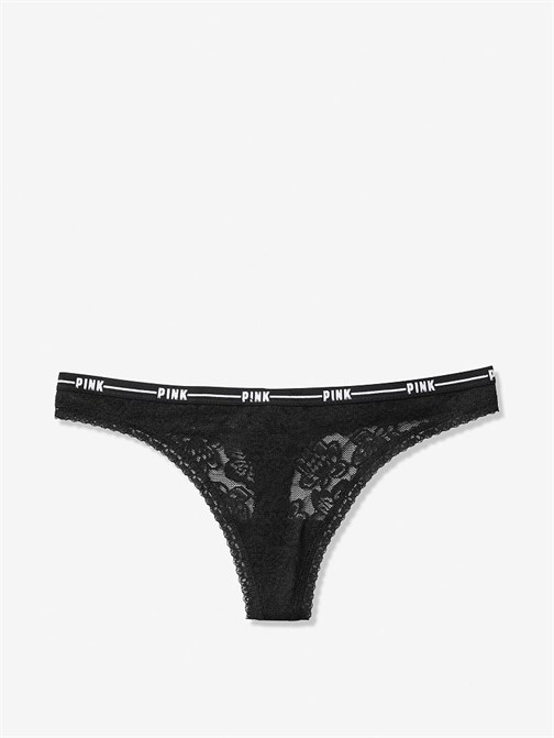 Lace Logo Thong