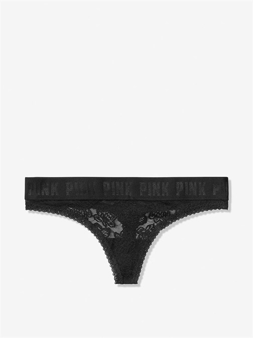 Lace Logo Thong