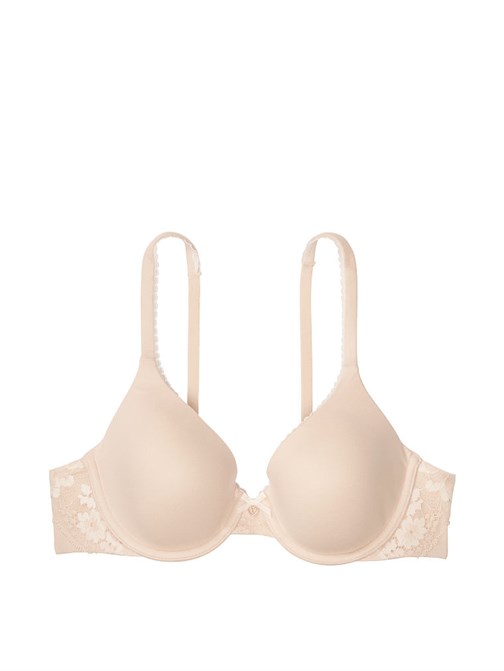 Lightly Lined Full-coverage Lace Trim Bra