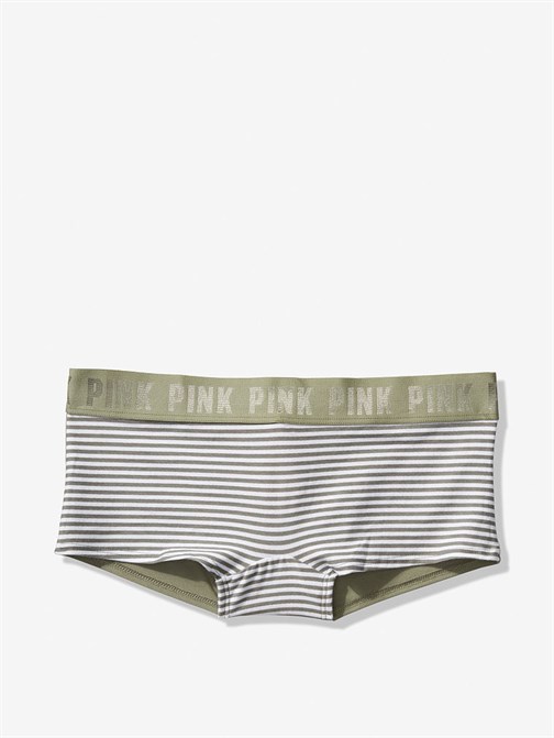 Culotte Courte Velours Victoria's Secret PINK - Taille L, Vert, Neuve Avec étiquette (NWT) - Velours Coton/polyester/élasthanne