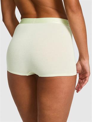 Logolu Pamuklu Yüksek Bel Boyshort Külot