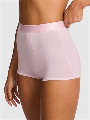 Logolu Pamuklu Yüksek Bel Boyshort Külot