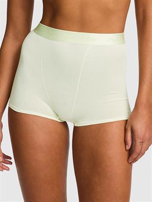 Logolu Pamuklu Yüksek Bel Boyshort Külot