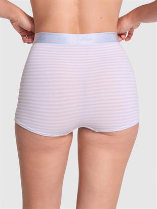 Logolu Pamuklu Yüksek Bel Boyshort Külot