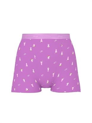 Logolu Pamuklu Yüksek Bel Boyshort Külot