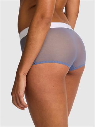Logolu Tül Boyshort Külot