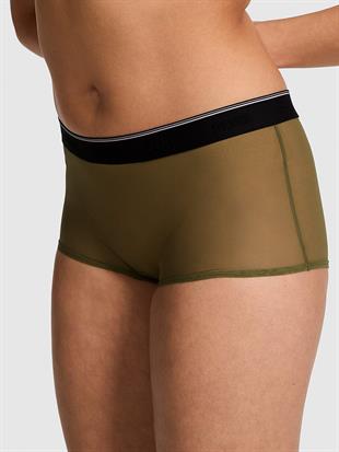 Logolu Tül Boyshort Külot