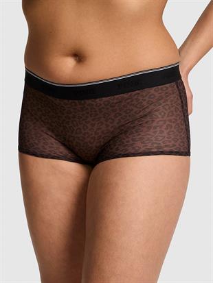 Logolu Tül Boyshort Külot