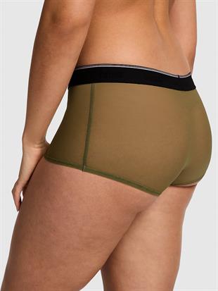 Logolu Tül Boyshort Külot