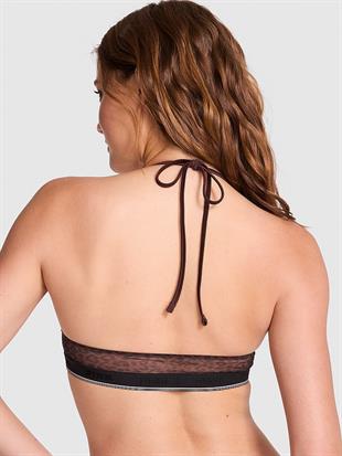 Logolu Tül Halter Üçgen Bralet