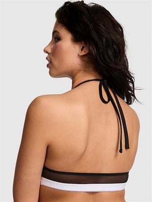 Logolu Tül Halter Üçgen Bralet