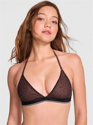 Logolu Tül Halter Üçgen Bralet