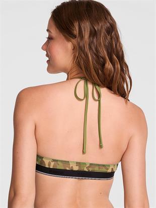 Logolu Tül Halter Üçgen Bralet