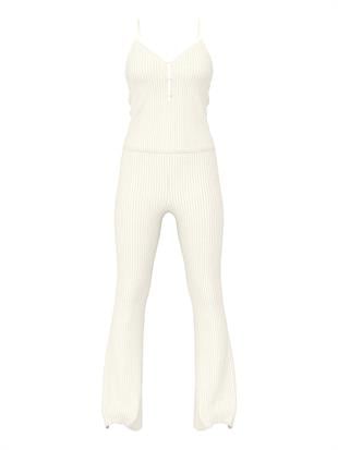Lounge Nervürlü Henley Atlet & Pijama Altı Takımı