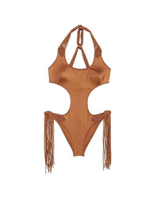 Makrome Püsküllü Monokini Tek Parça Mayo