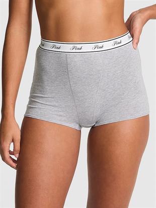 Mikro Logolu Yüksek Bel Boyshort Külot