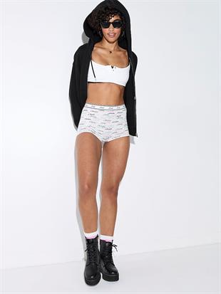 Mikro Logolu Yüksek Bel Boyshort Külot