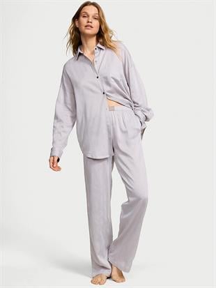 Modal-Pamuklu Uzun Pijama Takımı