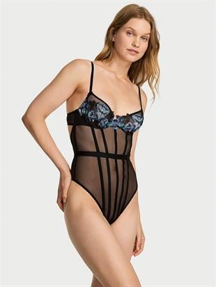 Orkide İşlemeli Transparan Teddy