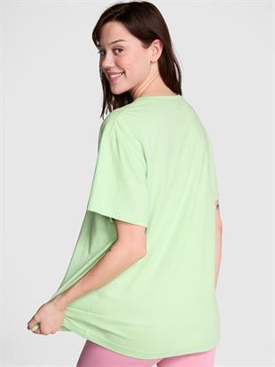 Oversize Kısa Kollu Kampüs Tişört