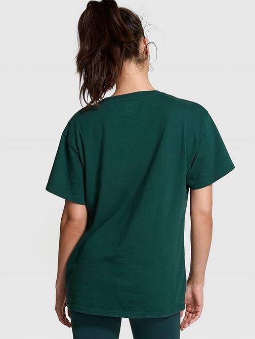 Oversize Kısa Kollu Kampüs Tişört