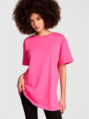 Oversize Kısa Kollu Kampüs Tişört