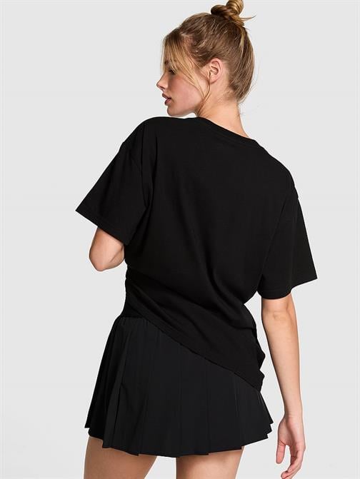 Oversize Kısa Kollu Kampüs Tişört