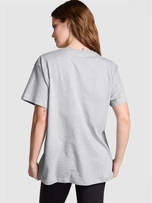 Oversize Kısa Kollu Kampüs Tişört