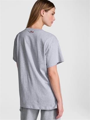 Oversize Kısa Kollu Kampüs Tişört